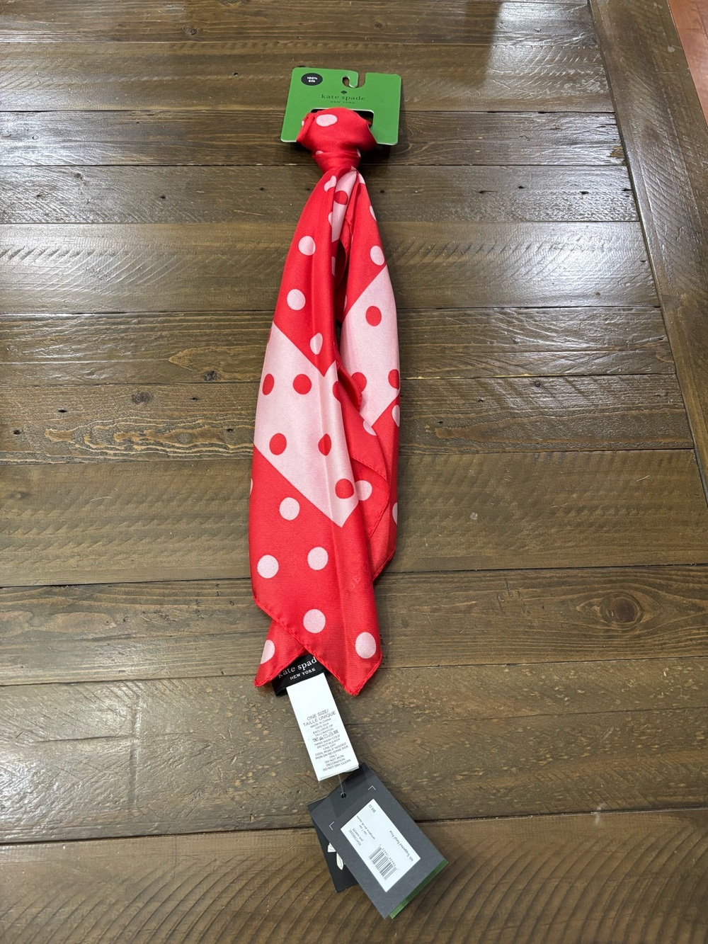 Kate Spade Springtime Dot 100% Silk Square Scarf - Picture 3 of 5